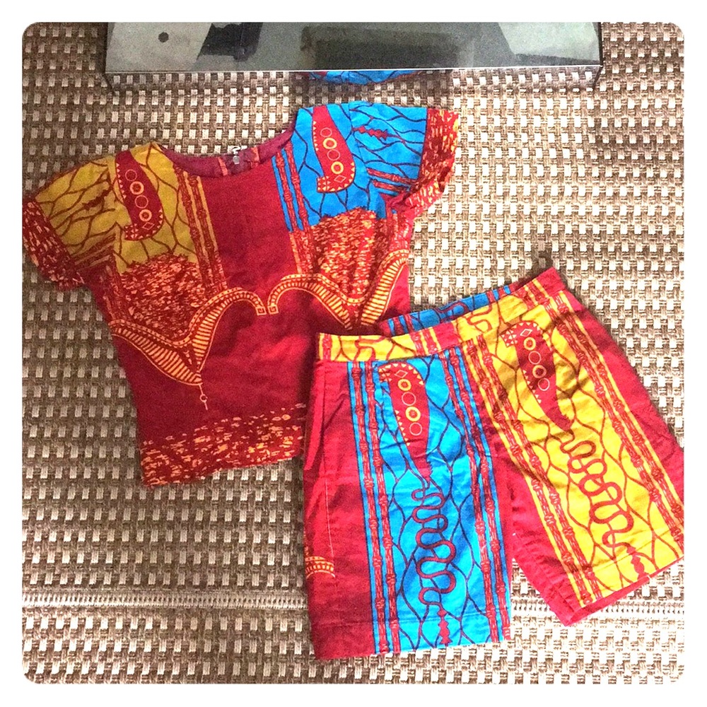 Custom print co-ord short set